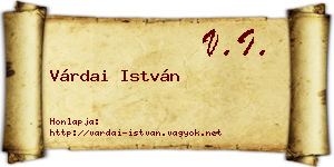 Várdai István névjegykártya